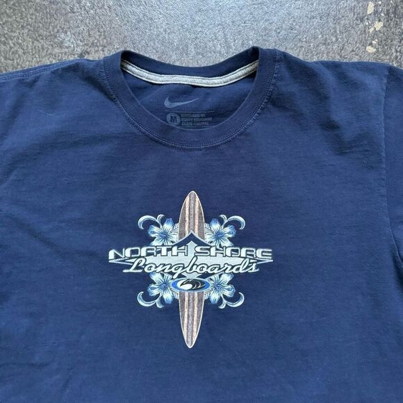 Nike North Shores Long Boards Blue Graphic Short Sleeve T-Shirt Size Medium - Picture 2 of 11